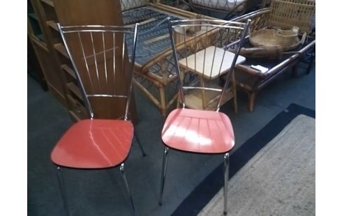 CHAISE FORMICA ROUGE