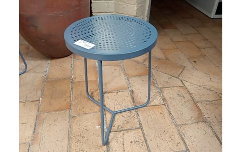 TABOURET METAL BLEU