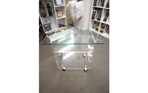 MEUBLE TV PLEXI VERRE