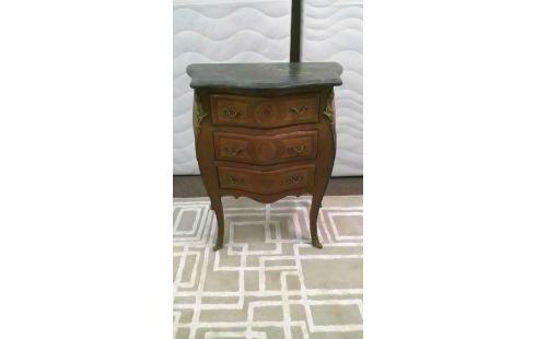 COMMODE MARQUETERIE DESSUS MARBRE PM