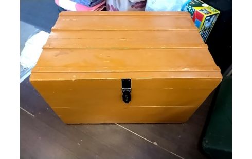 COFFRE Bois peint orange