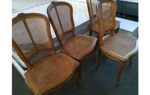 4 CHAISES CANNEES