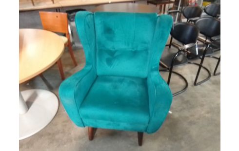 FAUTEUIL BLEU TURQUOISE TISSU