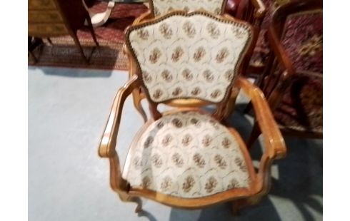FAUTEUIL DE STYLE TISSU BEIGE