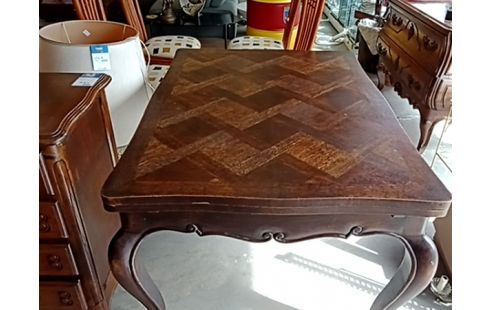 TABLE SALON RALONGE BOIS FONCÉ