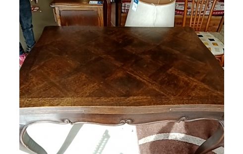 TABLE SALON RALONGE BOIS FONCÉ