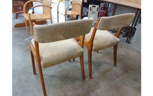 CHAISE TISSU BOIS VINTAGE L'UNITE