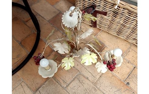 LUSTRE 3 BRANCHES metal polychrome