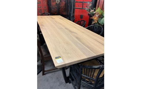 TABLE TRONC CHENE CLAIR 300 X 100