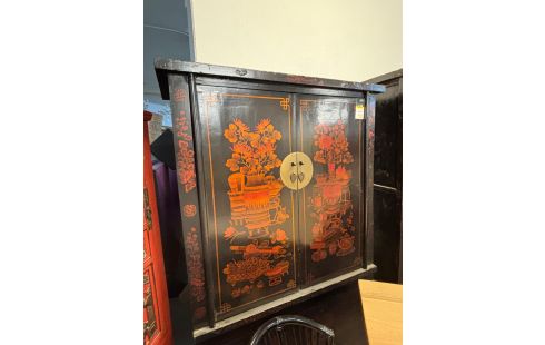 MEUBLE CHINOIS SHANXI 2P PANNEAUX FLEURI