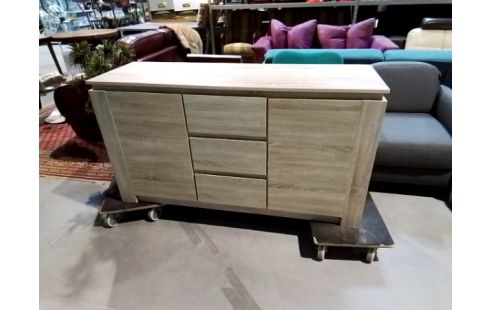 BUFFET BAS 2 PORTES 3 TIROIRS DÉCOR BOIS