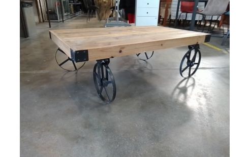 STYLE INDUS table basse style indus