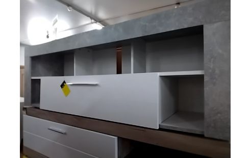 MEUBLE TV GRIS BLANC