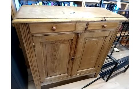 MEUBLE BAS SAPIN 2 TIROIRS 2 PORTES