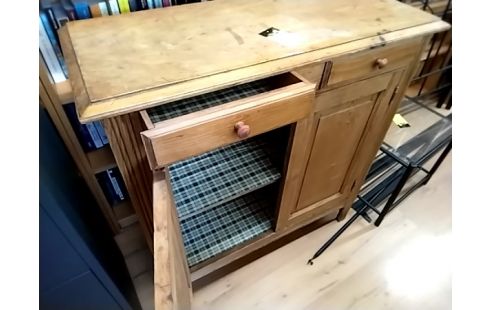 MEUBLE BAS SAPIN 2 TIROIRS 2 PORTES