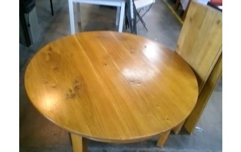 TABLE RONDE CHENE 2 ALLONGES