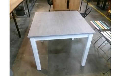 TABLE BLANCHE ET GRISE 2 ALLONGES