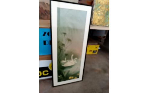 TABLEAU REPRODUCTION CYGNES