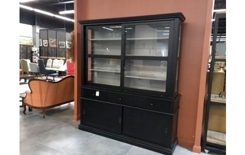 BUFFET 2 CORPS PORTES VITREES NOIRES