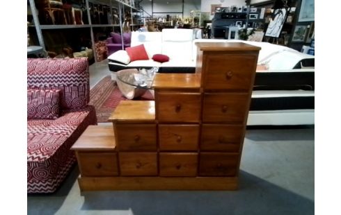 MEUBLE ESCALIER 10T EN PIN