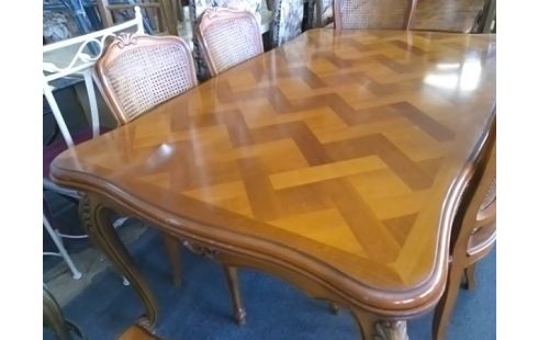 TABLE STYLE REGENCE MERISIER 2 ALLONGES