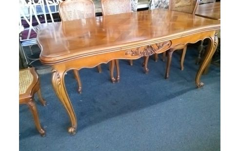 TABLE STYLE REGENCE MERISIER 2 ALLONGES