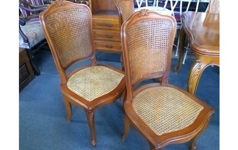 6 CHAISES CANNEES STYLE REGENCE