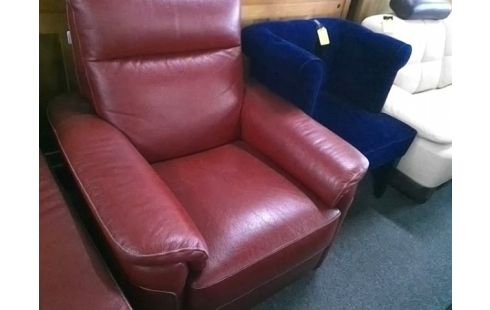 FAUTEUIL CUIR ROUGE