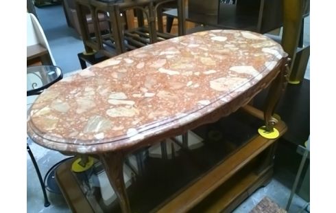 TABLE BASSE OVALE MARBRE