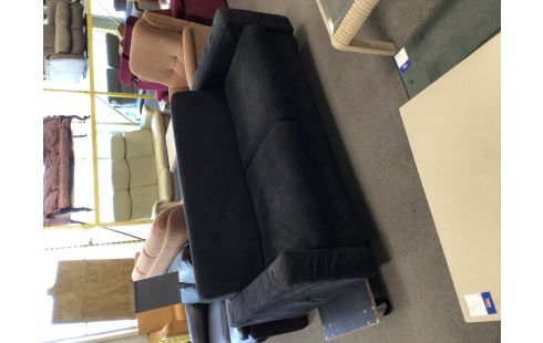 CANAPE LIT TISSU NOIR 2 PLACES