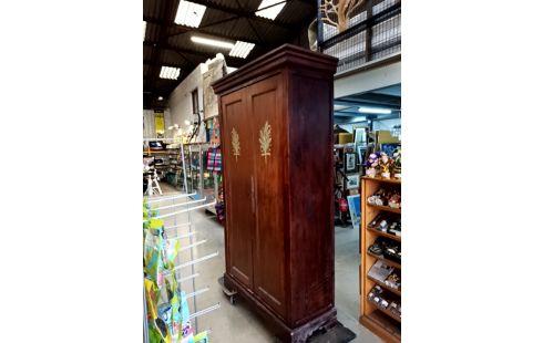 ARMOIRE 2 PORTES PEINTES + CLÉ ACC