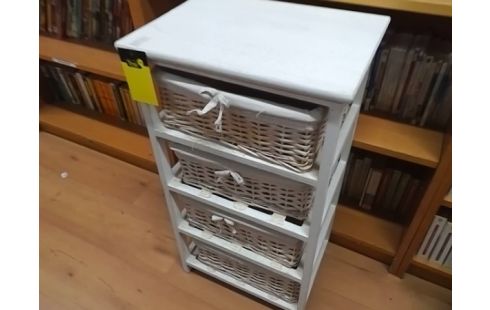 MEUBLE BANC AVEC 4 PANIERS