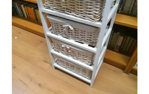 MEUBLE BANC AVEC 4 PANIERS