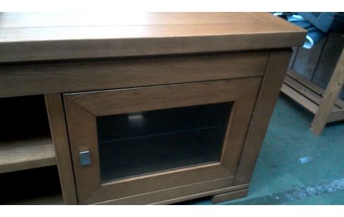 MUEBLE TELE ROBLE 2 PUERTAS BISELADO HIELO