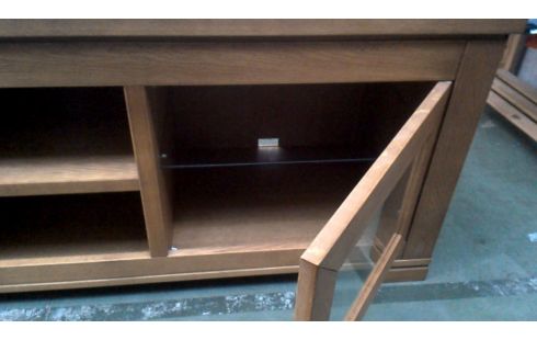 MUEBLE TELE ROBLE 2 PUERTAS BISELADO HIELO