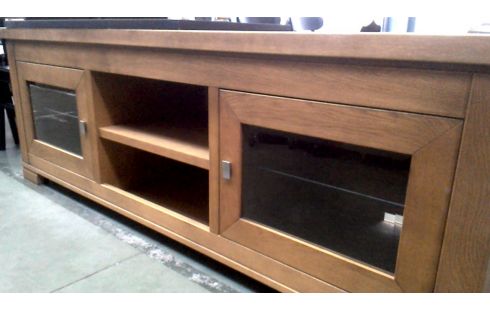 MUEBLE TELE ROBLE 2 PUERTAS BISELADO HIELO