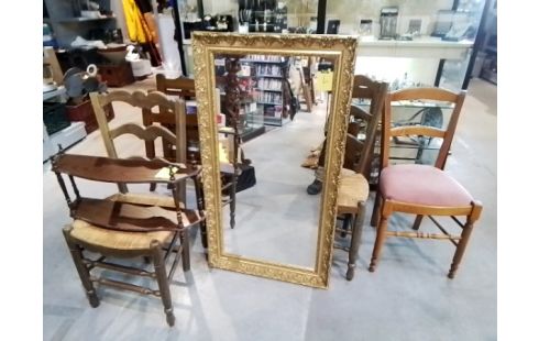 MIROIR DORE RECTANGLE GM
