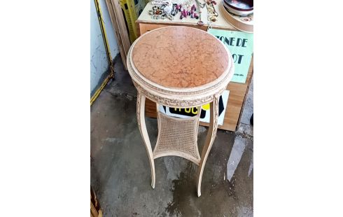 CONSOLE OVALE CÉRUSÉ