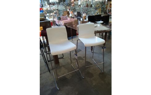TABOURET MODERNE BLANC