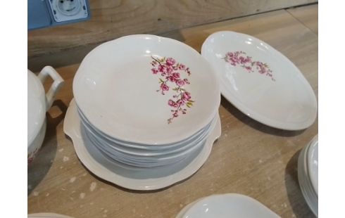 SERVICE PORCELAINE FLEURS