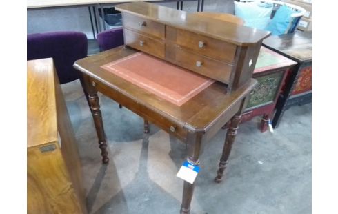 BUREAU ÉCRITOIRE BOIS 5 TIROIRS