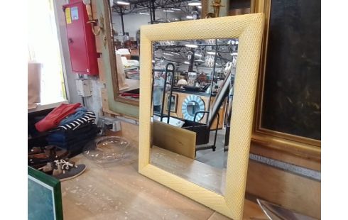 MIROIR CADRE JAUNE