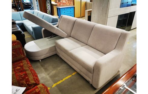 CANAPE MERIDIENNE TISSU GRIS