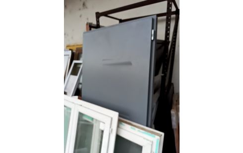 PORTE ALU GRISE + CLE