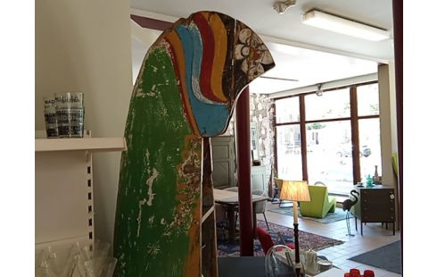 ETAGERE PIROGUE EN BOIS EXOTIQUE