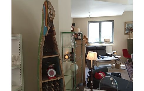 ETAGERE PIROGUE EN BOIS EXOTIQUE