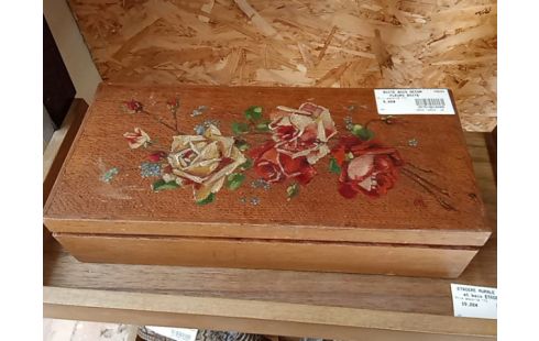 BOITE BOIS DECOR FLEURS