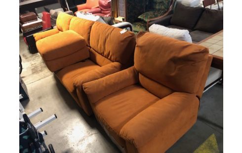 SALON NATUZZI BANQUETTE 2 FAUTEUIL POUF