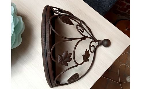 CONSOLE murale demi lune metal