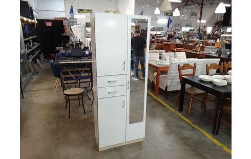 MEUBLE SALLE DE BAIN MIROIR 3 PORTES 2 TIROIRS